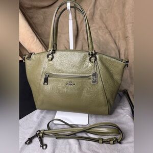 Coach Prairie Women's Black Pebbled Leather Shoulder / Crossbody Handbag (79997)